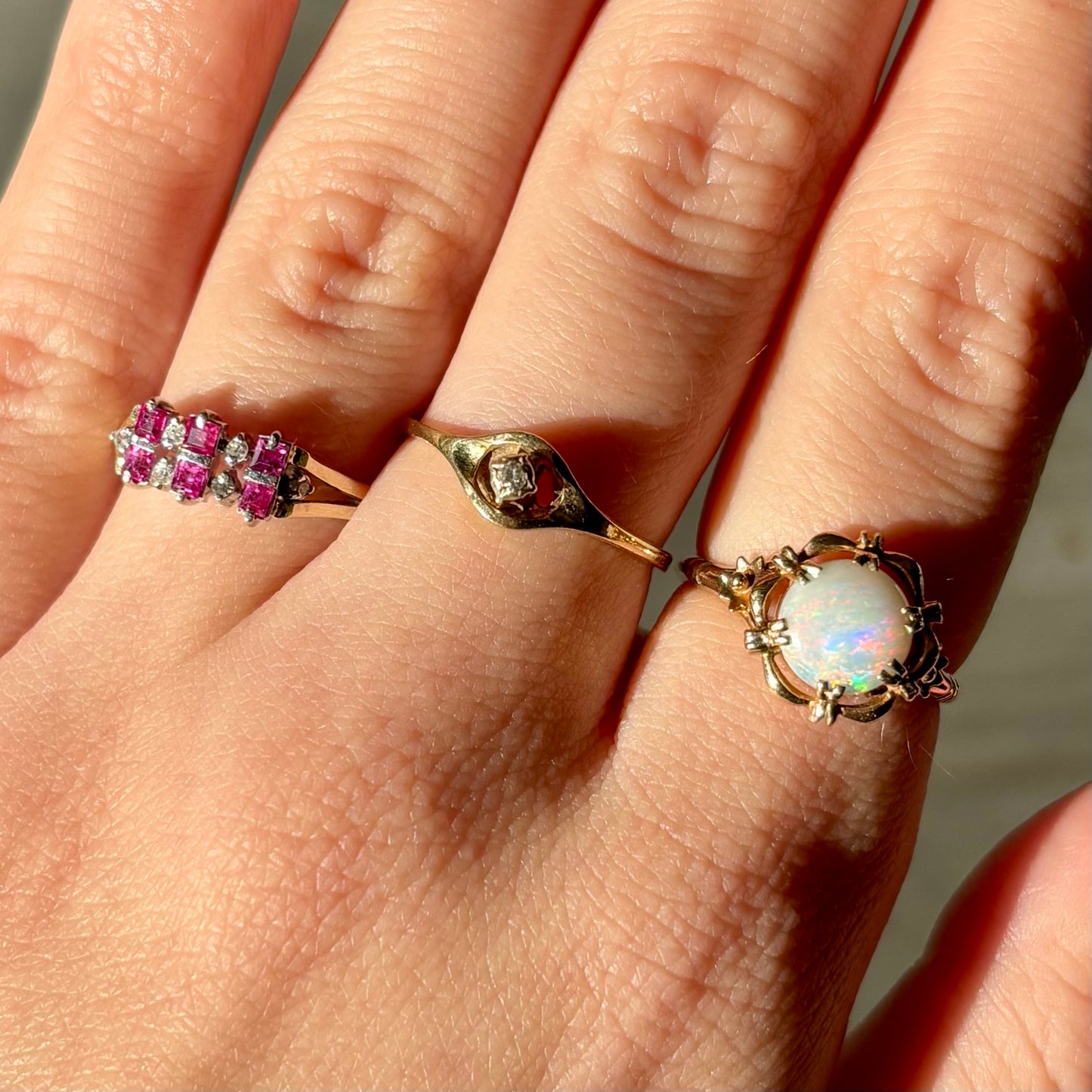 Vintage Gold Opal Ring