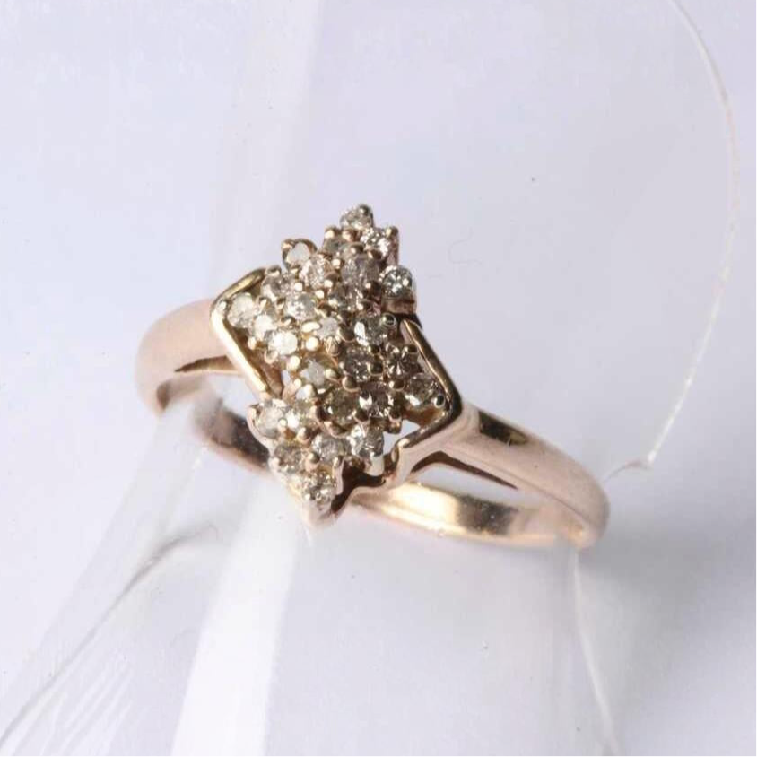 Vintage Gold Diamond Set Ring