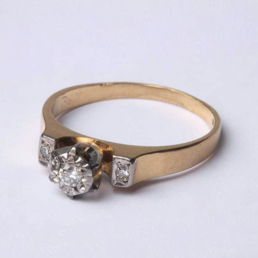 Vintage Gold Diamond Set Ring