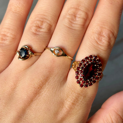 Vintage Gold Garnet Set Ring
